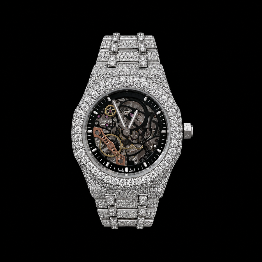Skeleton Moissanite Watch