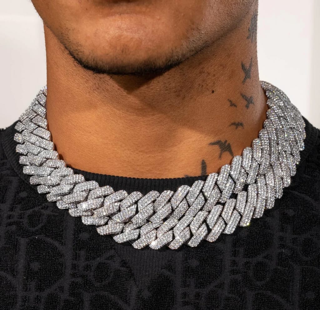 20 MM Moissanite Monaco Chain