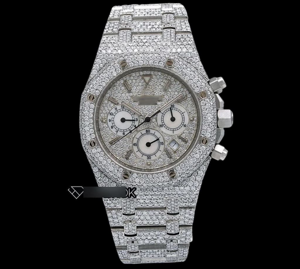 AP Royal Oak Full Pave Diamond DIal